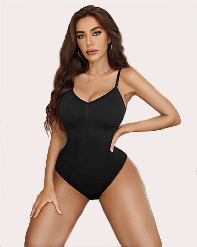 Strap V Neck Bodysuits Shapewear