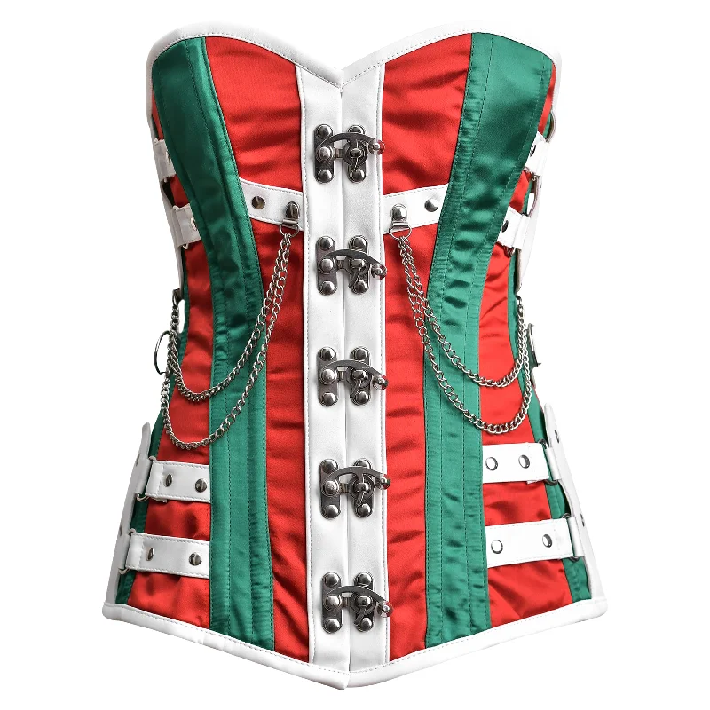 Multi Color satin corset top - Laced Corset