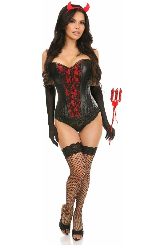 Lavish 4 PC Gothic Devil Corset Costume