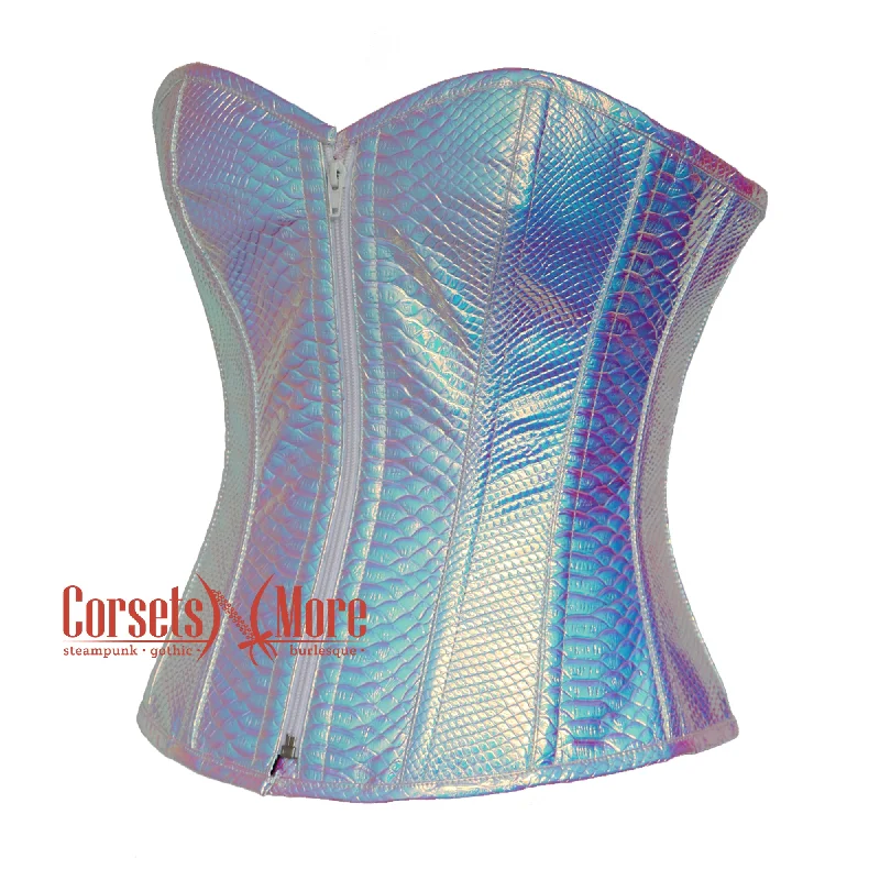 Plus Size Mermaid Inspired Costume Texture Leather Overbust Corset