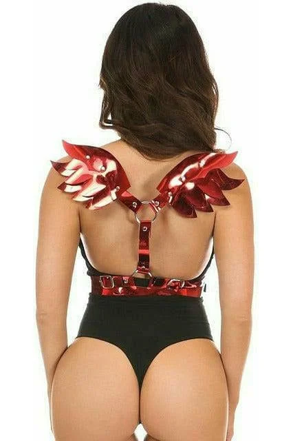 Red Metallic Angel Wings