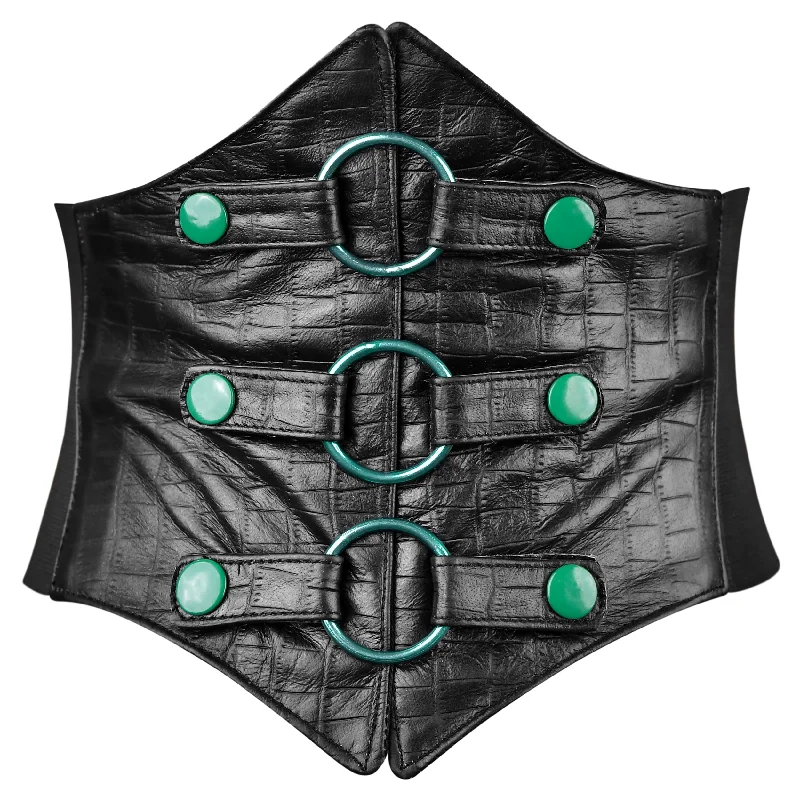 Short Torso Black Corset Belt - Waist Trainer