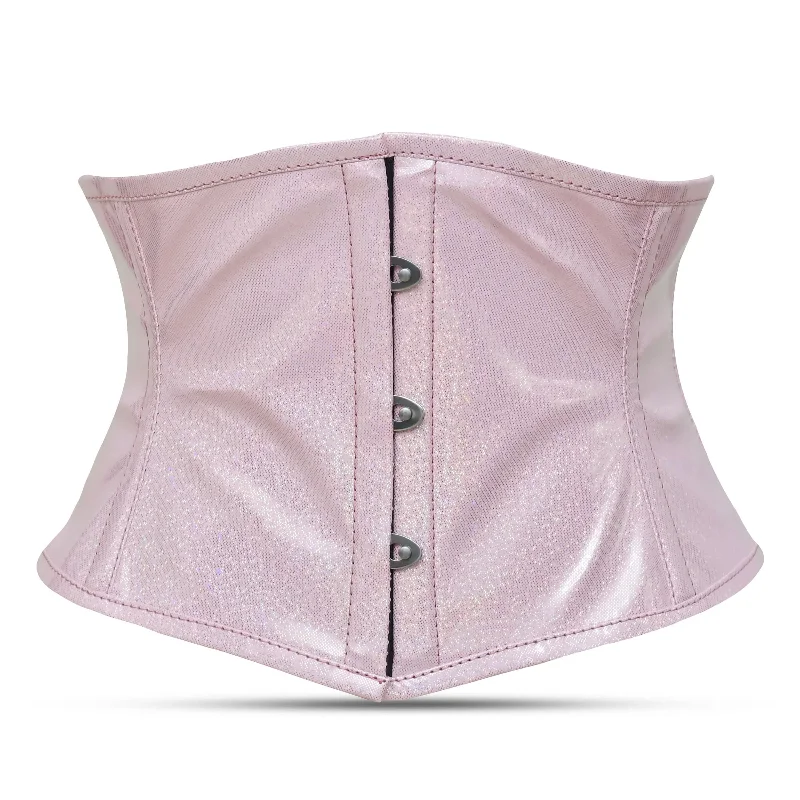 Short Torso Pink PVC corset top