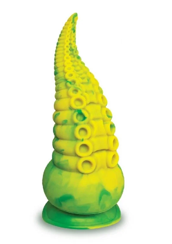 Alien Nation Octopod Rechargeable Vibrating Dildo - Yellow and Green by Icon Brands