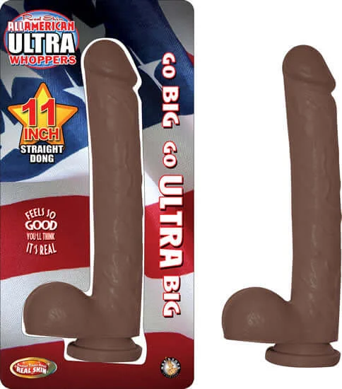 All American Ultra Whoppers 11 inches Straight Dong Brown