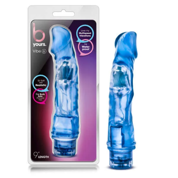 B Yours Vibe 6 Blue Realistic Vibrator