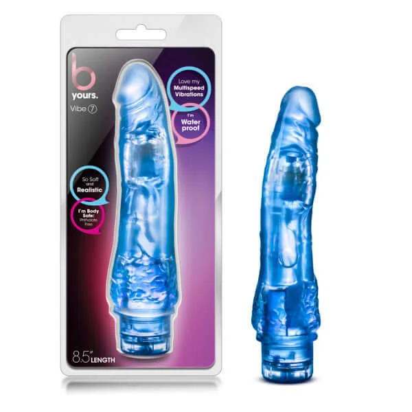 B Yours Vibe number 7 Blue Realistic Vibrator