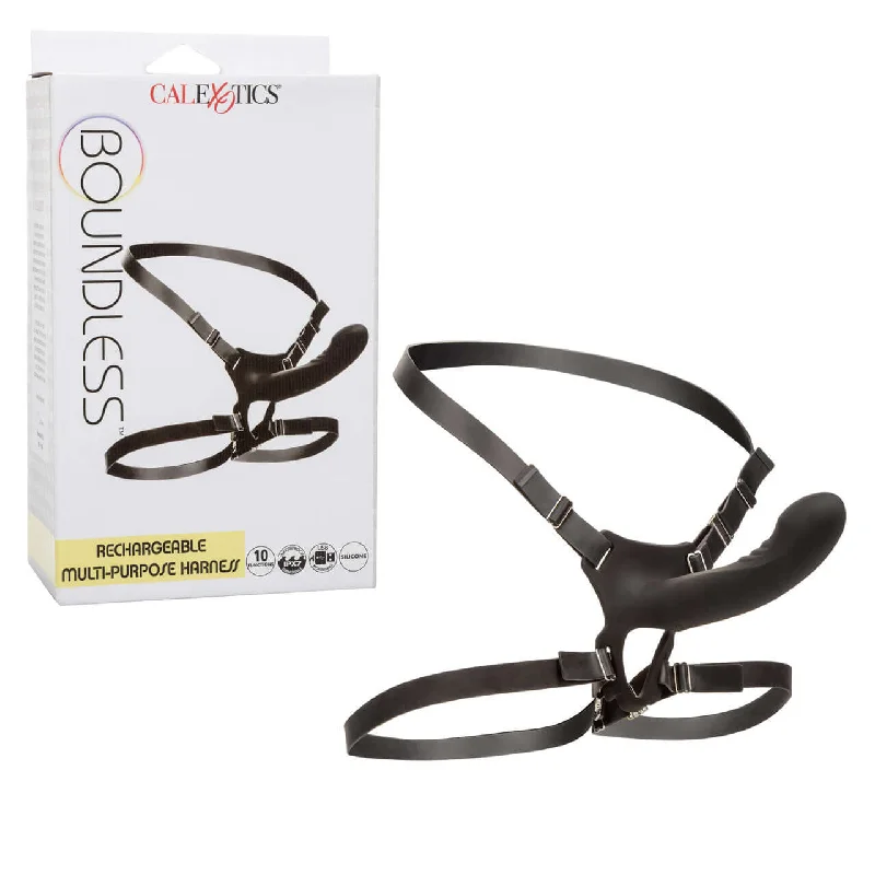 Boundless Rechargeable Multi-Purpose Harness - Versatile Silicone Strap-On Vibrator