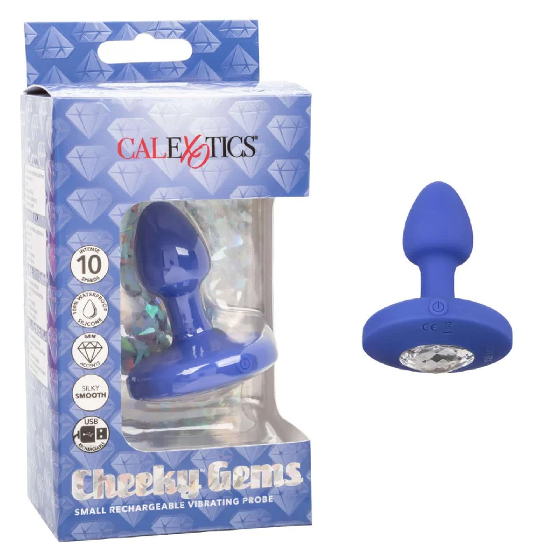 Cheeky Gems Vibrating Probe Small Blue