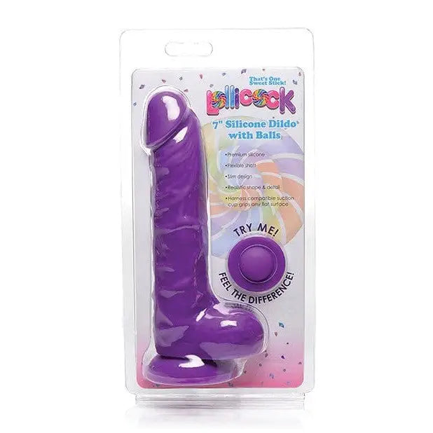 Curve Novelties Lollicock 7" Silicone Dildo with Balls