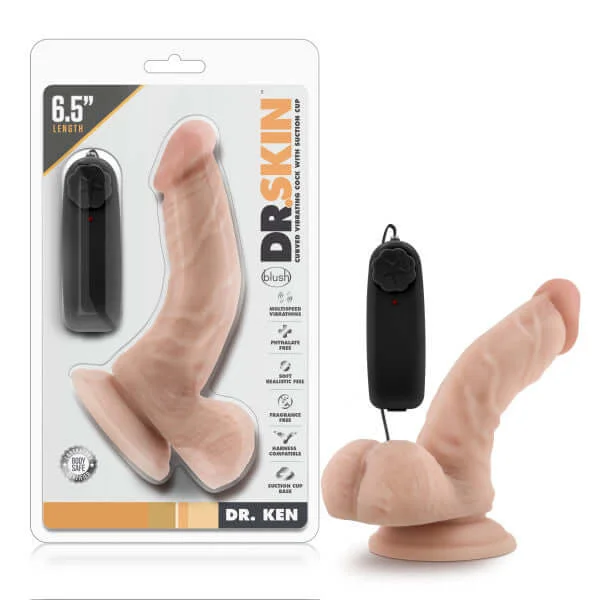 Dr. Skin Dr. Ken 6.5-Inch Vibrating Dildo with Suction Cup