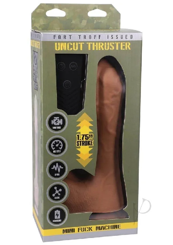 Fort Troff Issued Uncut Thruster Mini Fuck Machine Caramel - Premium Thrusting and Vibrating Sex Machine