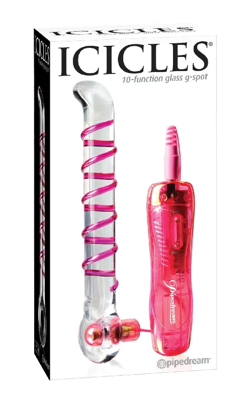 Icicles No. 4 - 10-Function Glass G-Spot Vibrating Wand