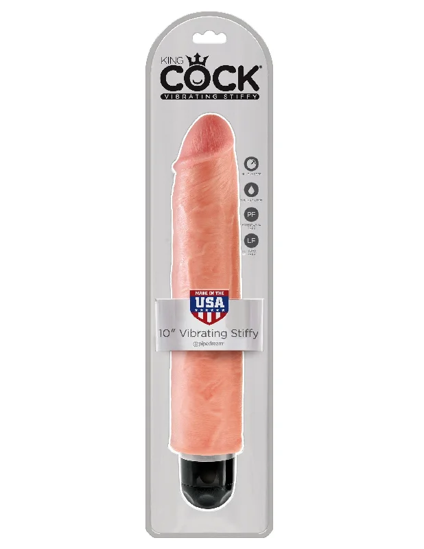 KING COCK 10 in. Vibrating Stiffy REALISTIC VIBRATOR