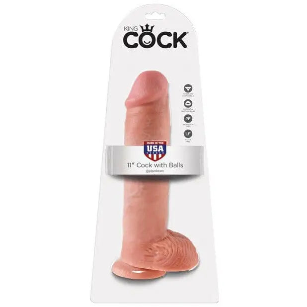 King Cock 11" Realistic Dildo with Balls