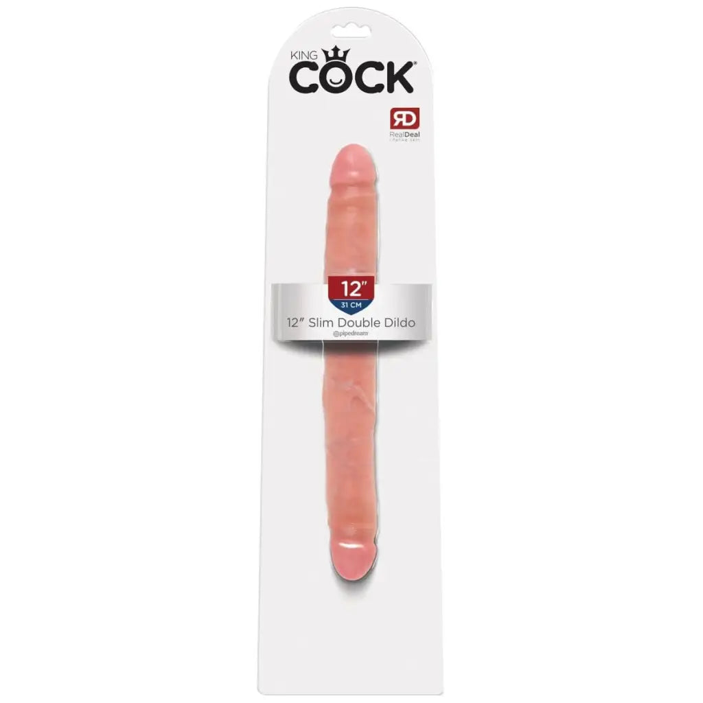 King Cock 12" Slim Double Ended Dildo