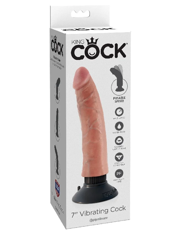 KING COCK 7 in. Vibrating REALISTIC DILDO