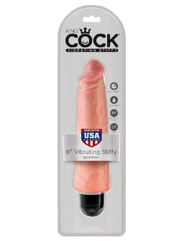 KING COCK 8 in. Vibrating Stiffy REALISTIC VIBRATOR