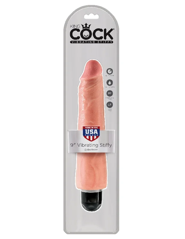 KING COCK 9 in. Vibrating Stiffy REALISTIC VIBRATOR