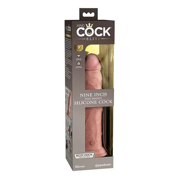 King Cock Elite 9" Dual Density Silicone Cock - Light