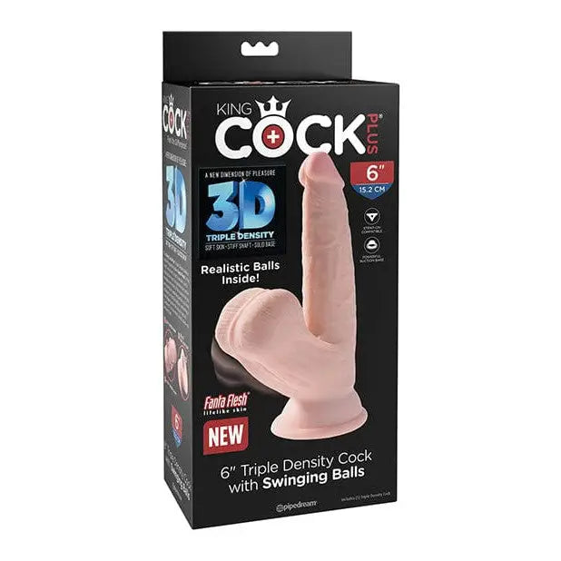 King Cock Plus Triple Density Dildo with Swinging Balls