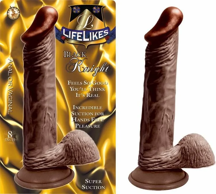 Lifelikes Black Dong Knight 8 inches