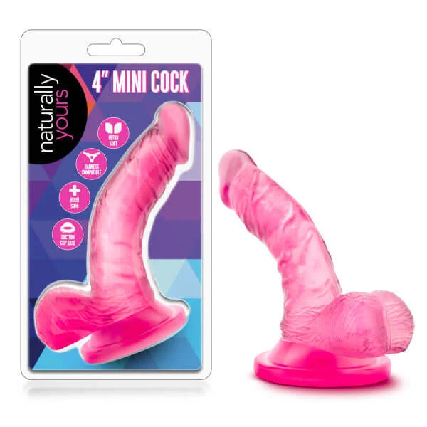 Naturally Yours 4 Inches Mini Cock Pink Realistic Dildo | Petite and Pleasure-Packed