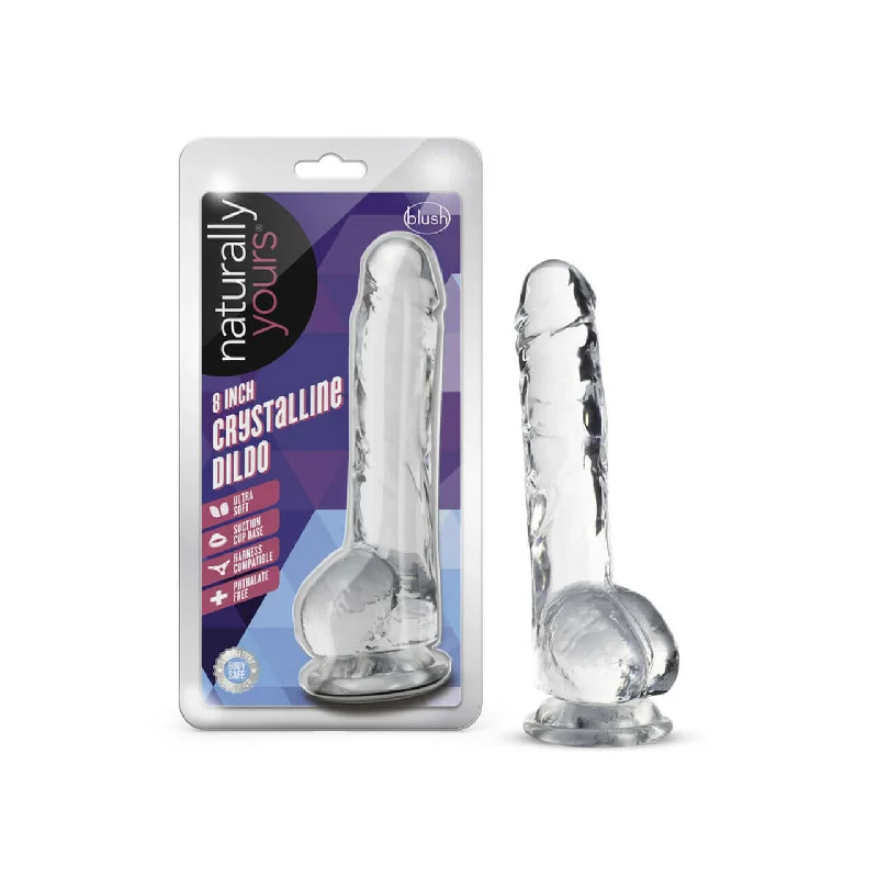 Naturally Yours 8-Inch Diamond Crystalline Dildo by Blush Novelties