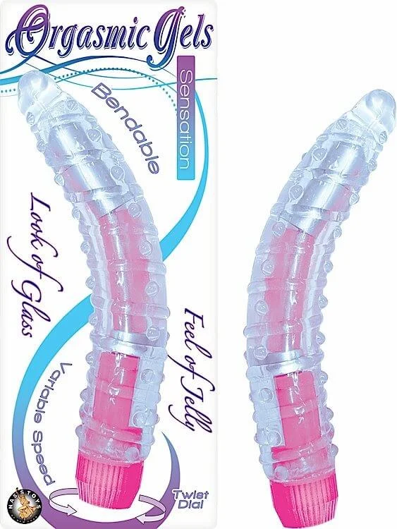 Orgasmic Gels Sensation Pink Vibrator - Jelly Feel, Multiple Speeds, Waterproof