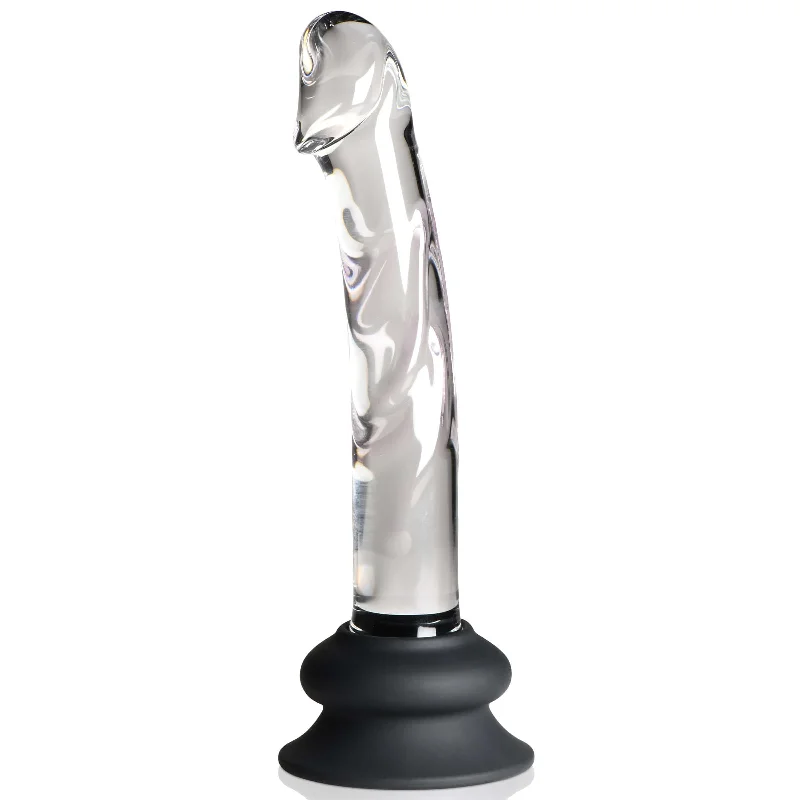 Pleasure Crystals 7 inches Glass Dildo with Silicone Base