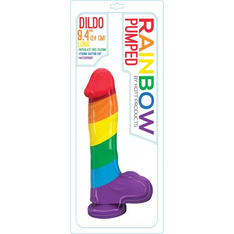 Rainbow Sex Toys Pumped Dildo