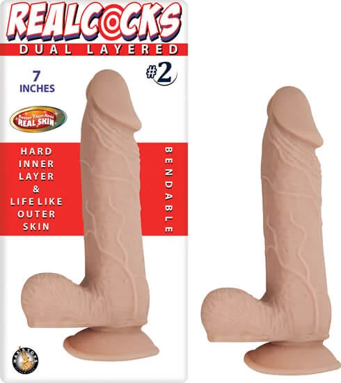 Real Cocks Dual Layered number 2 Beige 7 inches Dildo