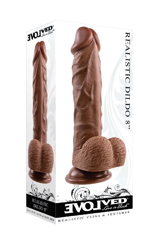 Evolved Novelties Realistic Dong 8 inches Dark: Unleash Your Desires with Authentic Pleasure