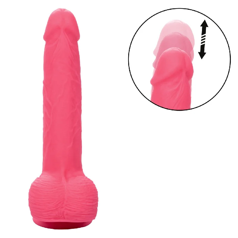 Rumbling & Thrusting Silicone Stud - Screwing + vibrating dildo