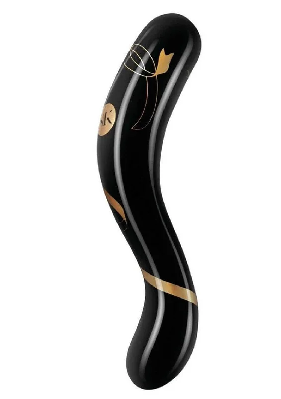 Secret Kisses 7 inches Double Ended Dildo Black and Gold