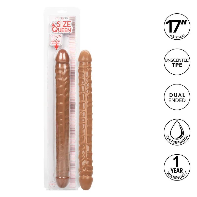 Size Queen 17 inches Brown Extra Long Dildo