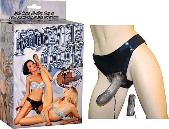 Vibrating Smoke Crystal Jelly Power Cock Strap On