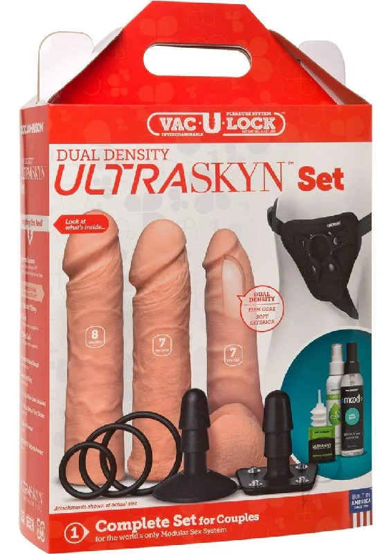 Vac-U-Lock Dual Density UR3 Strap-On Set - Vanilla | Elevate Your Strap-On Experience