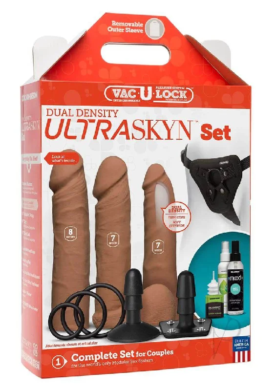 Vac-U-Lock Dual Density Ultraskyn Set Caramel | Elevate Your Strap-On Adventures