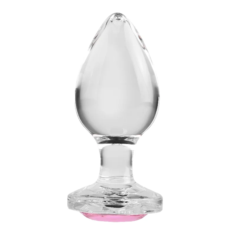 Pink Gem Glass Plug - Pink