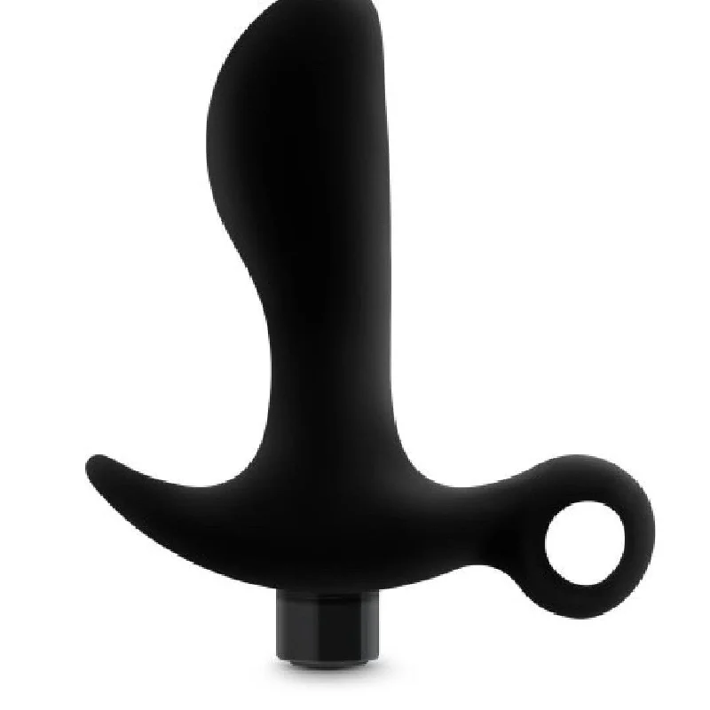 Anal Adventures Silicone Vibrating Prostate Massager with Loop