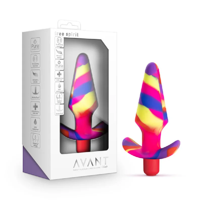 Blush Avant Free Spirit Silicone Vibrating Plug - Scarlet