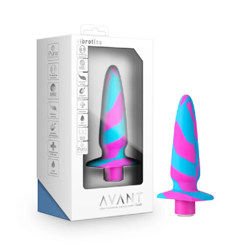 Blush Avant Vibrotize Silicone Vibrating Plug - Fuchsia