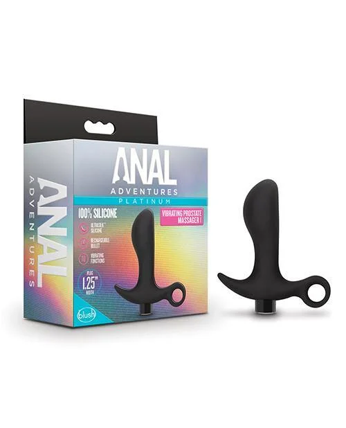 Anal Adventures Platinum Silicone Rechargeable Vibrating Prostate Massager