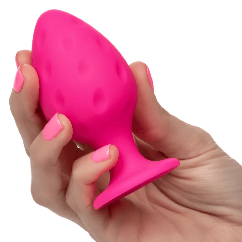 Cheeky Probe: 2 Graduated Textured Silicone Anal Plugs - Pink