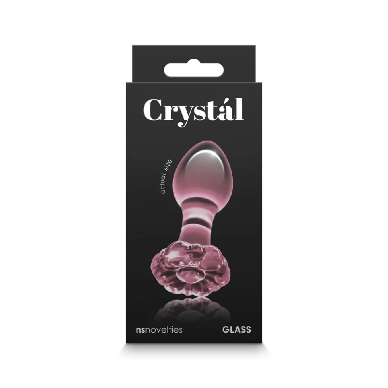 Crystal Flower Butt Plug - Pink