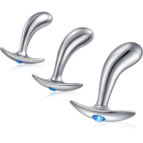 Curved Metal Butt Plug Set