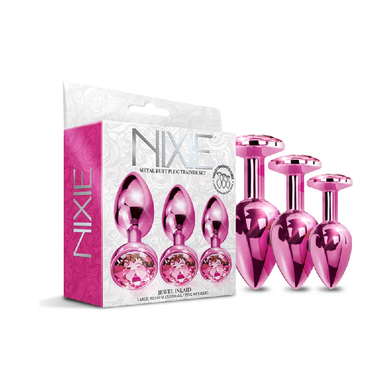 Nixie Metal Butt Plugtrainerset 3-piece Pink Metallic