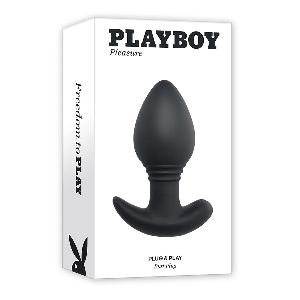 Playboy Plug & Play Rechargeable Remote Controlled Vibrating Silicone Anal Plug