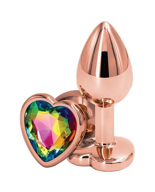 Rear Assets Rose Gold Heart Plug - Small